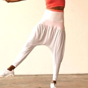 Free People white harem pants